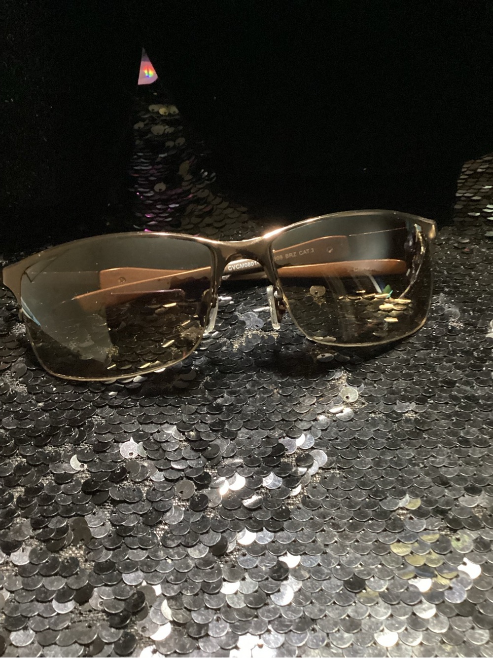 Vince Camuto Gold Frame Sunglasses with Brown Lenses